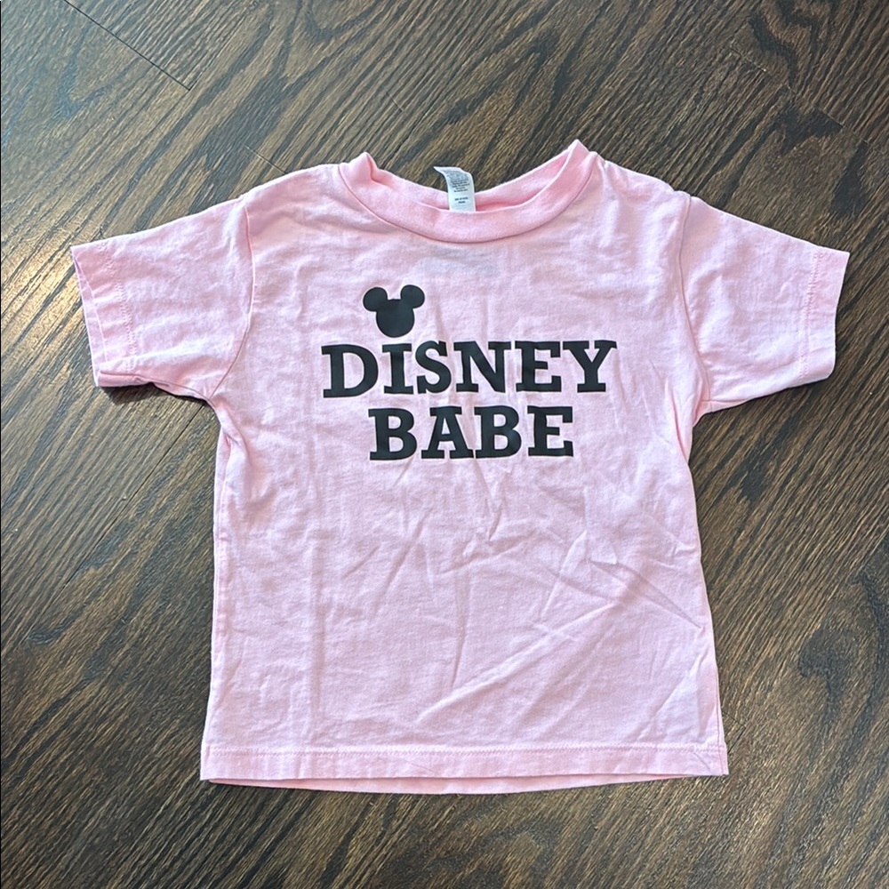 Disney Pink Short Sleeve Tee with Mickey Design